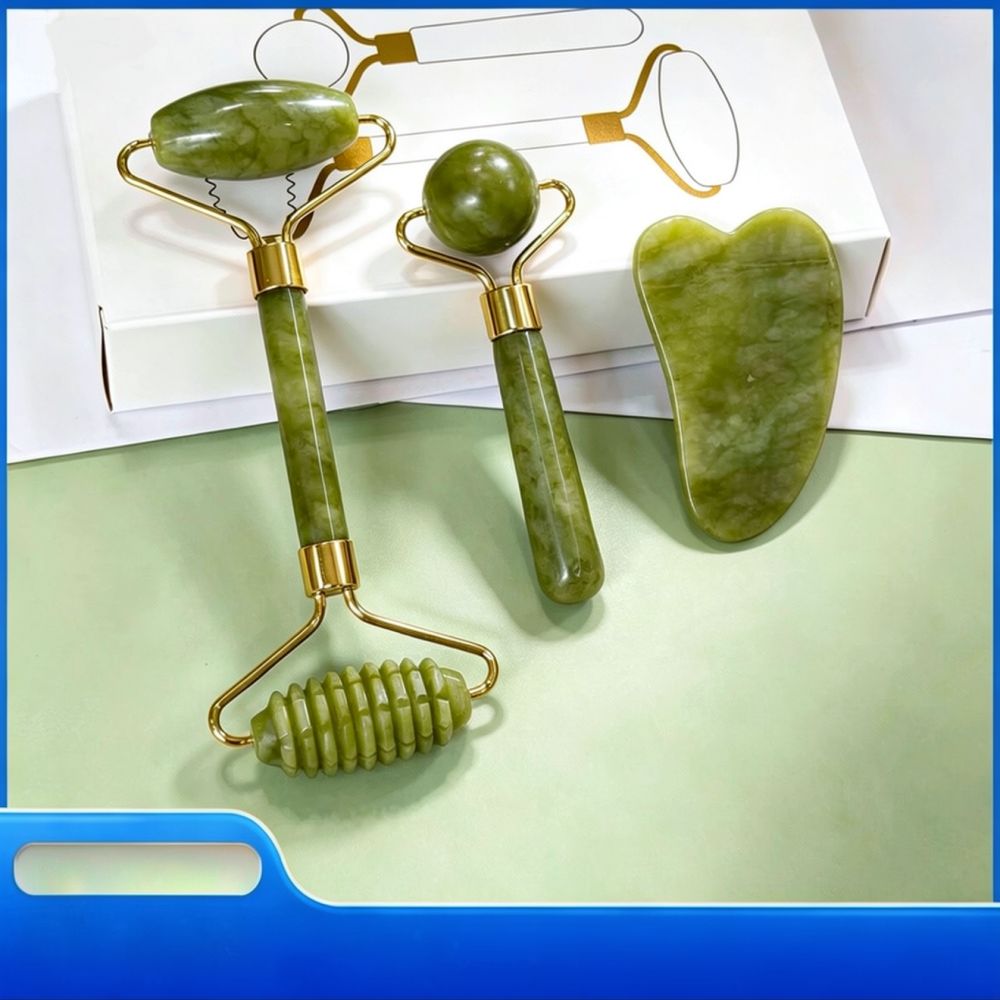 Naturalny, zielony zestaw do m – Jade Roller Stone recenzja i cena